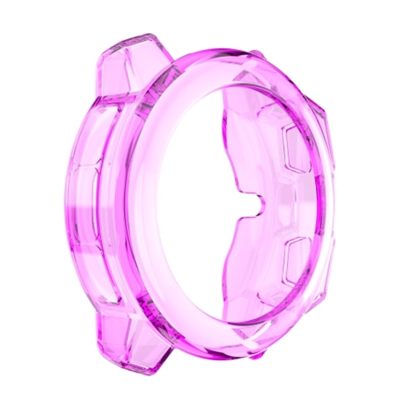 För Garmin Instinct TPU Halvpack Candy Color Case Transparent Purple