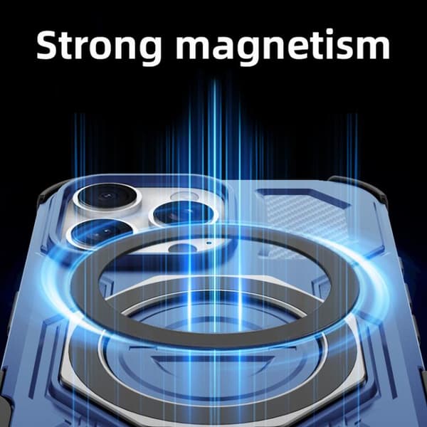 iPhone 16 Pro Max J-20 Solid Color MagSafe Magnetisk TPU+PC Skal Svart