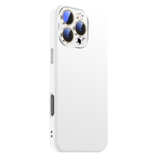 iPhone 16 Pro Max Nano Linsskydd Flytande Silikon Skal Vit