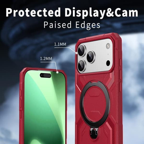 iPhone 18 Pro Max / iPhone 17 Pro Max Frostad MagSafe Skal Röd