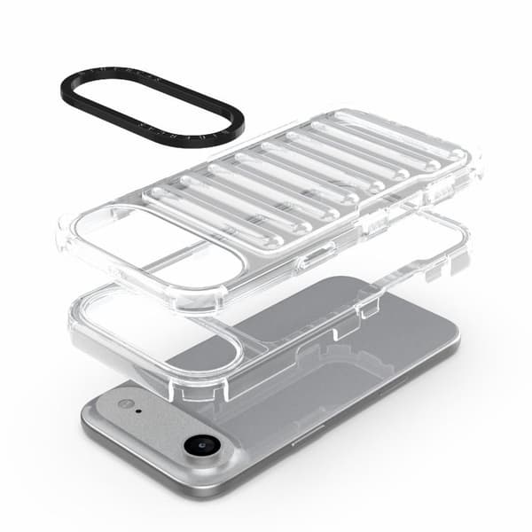 iPhone 17 Air Skal - hög transparens TPU hybrid PC med luftkudde Transparent grön