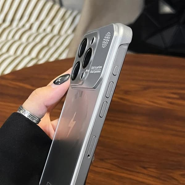 iPhone 16 Pro Max Frameless Aromaterapi MagSafe Magnetisk PC Skal Roséguld
