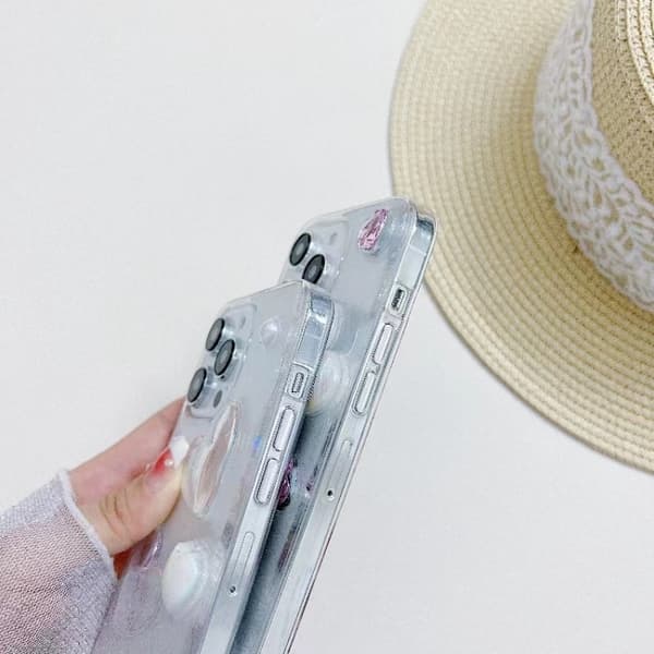 iPhone 16 Pro Max Kärlek Epoxy TPU Skal Transparent