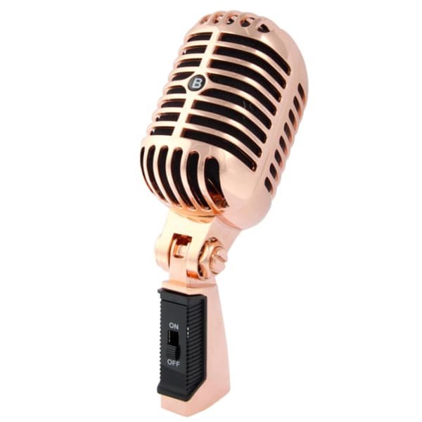 Professionell trådbunden klassisk dynamisk mikrofon, längd: 18 cm (koppar)