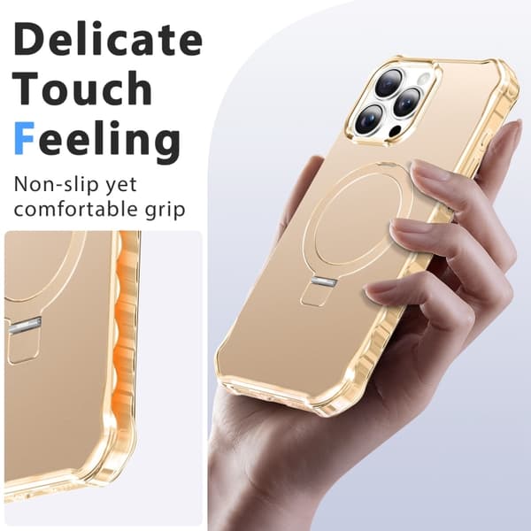 iPhone 16 Pro Solid Color Wave MagSafe Skal Guld