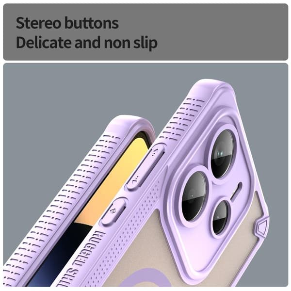 Redmi Note 14 5G - Global Armor Glaze MagSafe Magnetiskt Mobilskal Purpur
