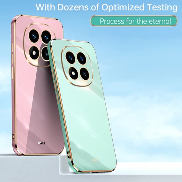 Redmi Note 14 Pro+ 5G - XINLI Rakt Kant 6D Elektropläterad TPU Mobilskal Vit
