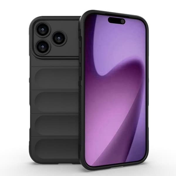 iPhone 17 Pro Skal Magic Shield TPU + Flanell Svart
