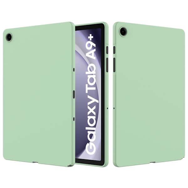 Samsung Galaxy Tab A9+ Skal i ren färg av flytande silikon, stöttålig Grön