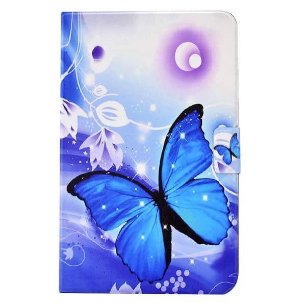 Samsung Galaxy Tab A 10.1 T580 TPU Smart Läderfodral Blå fjäril