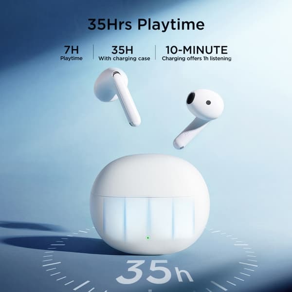 JOYROOM Funpods Series JR-FB2 Semi-In-Ear True Wireless Bluetooth-hörlurar Vit