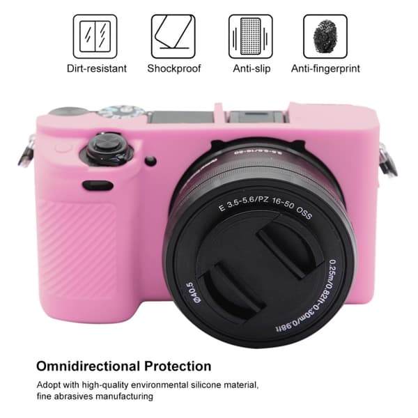 Mjukt silikonfodral för Sony ILCE-6300 / A6400 Rosa