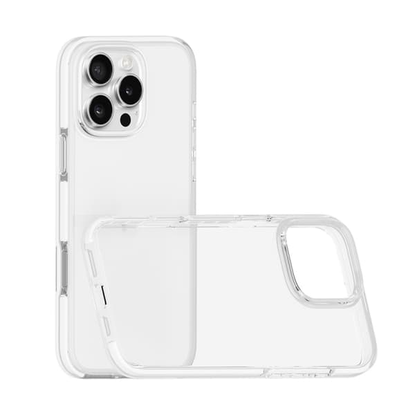 iPhone 16 Pro Max Skal Tvåfärgad Stötsäker Hög Transparens TPU Vit
