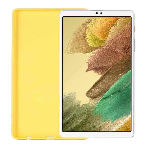 Samsung Galaxy Tab A7 Lite Solid Färg Silikon Stöttålig Tablet Fodral Gul