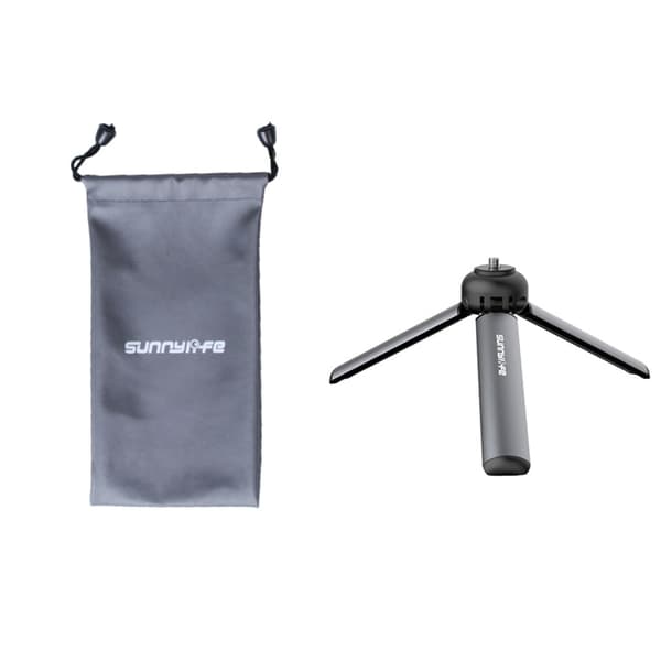 Sunnylife för Insta360 GO / DJI Osmo Action / GoPro Mount Bracket Stabilisator Aluminiumlegering Mini Tripod