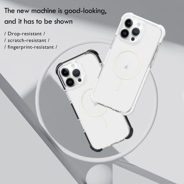 iPhone 16 Pro Max Magsafe Akryl Magnetisk Stötsäker Skal Svart