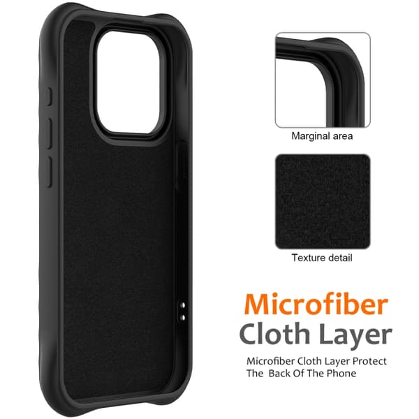 iPhone 16 Pro Max Wave Texture MagSafe Magnetisk Flytande Silikon Skal Svart
