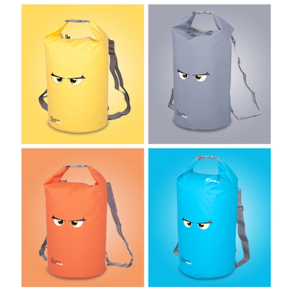 10L SPORON Utomhus Strand Simning Flottning Vattentät Väska PVC Mesh Tyg Förvaringshink Väska Orange