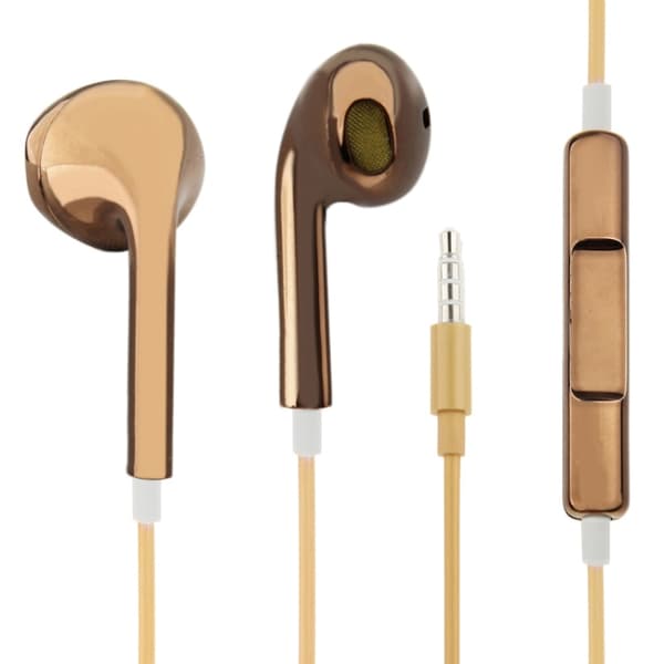 3,5 mm stereo elektropläterad trådstyrd hörlur för Android-telefoner / PC / MP3-spelare / bärbara datorer Kaffe