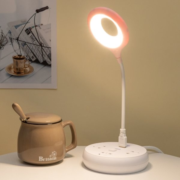 USB Bärbar LED Ögonskyddsläslampa, Ingen Bas (Rosa)