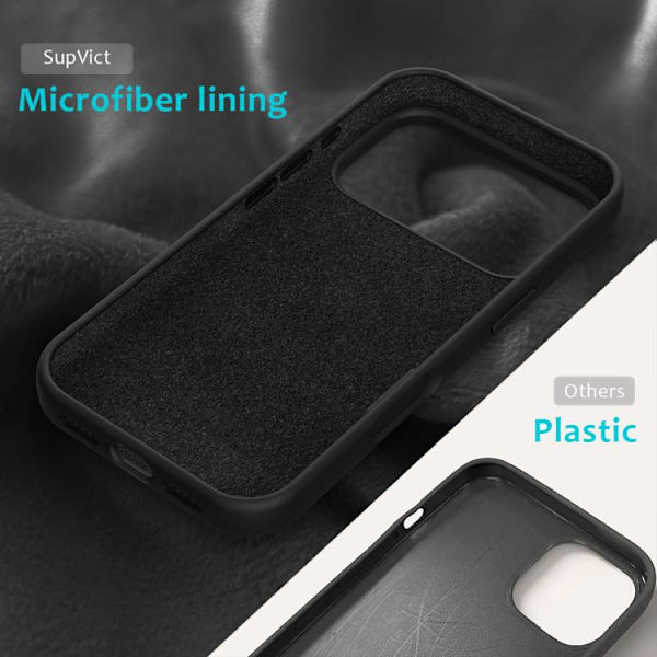 iPhone 17 Pro Skal - Solid Färg Silikon Svart