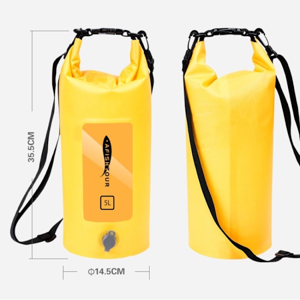 AFISHTOUR FW2061 5L Vattentät Drivande Strömväska Fällbar Förvaringshink Paket Orange