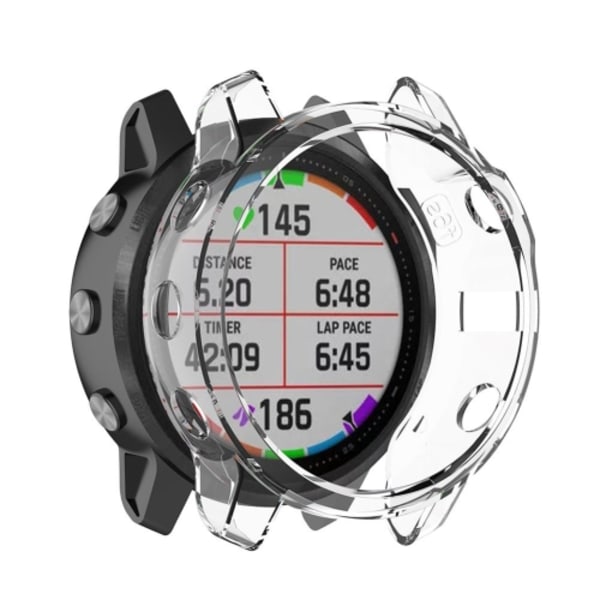 För Garmin Fenix ​​6S / 6S Pro Smart Watch Half Coverage TPU case Transparent