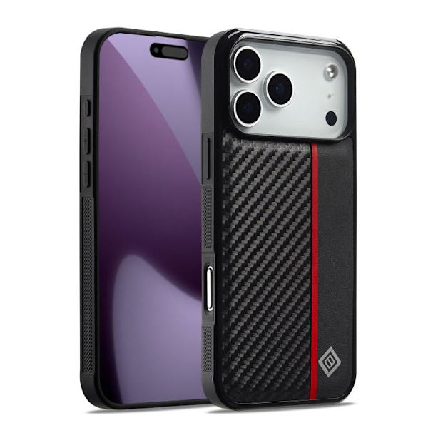 iPhone 17 Pro Skal 3 - 1 Kolfiber Textur Stötsäker