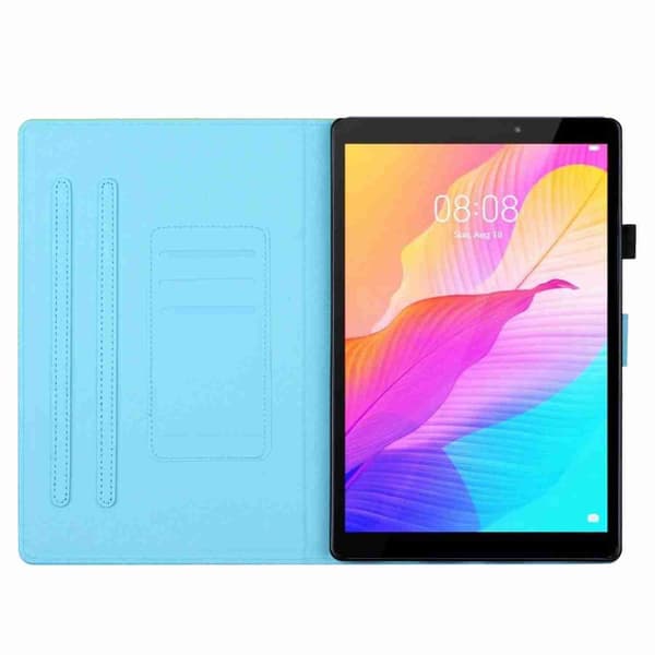 Samsung Galaxy Tab S6 Lite P610 Marmor Mönster Läderfodral Svart guld