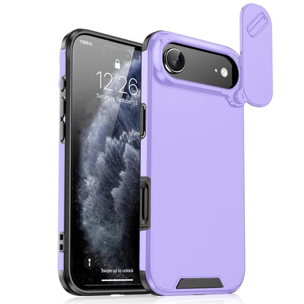 iPhone 17 Air Skal med Sliding Camshield TPU + PC Purpur