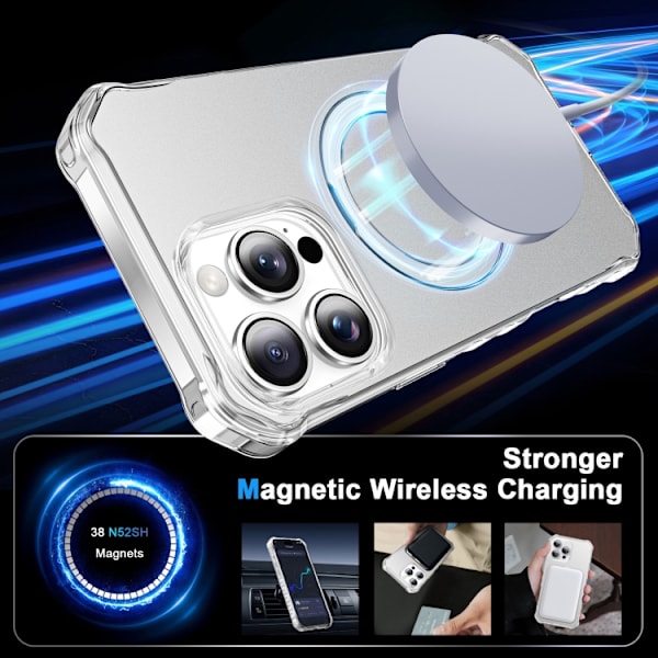 iPhone 16 Pro Max Solid Color Wave MagSafe Skal Silver
