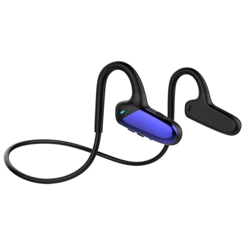 F808 Bluetooth 5.0 Vattentät Benledning Sport Bluetooth Hörlurar Blå