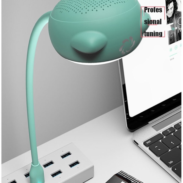 L3 USB Bluetooth-högtalare Ögonskydds skrivbordslampa Sovrums sänglampa (svart)