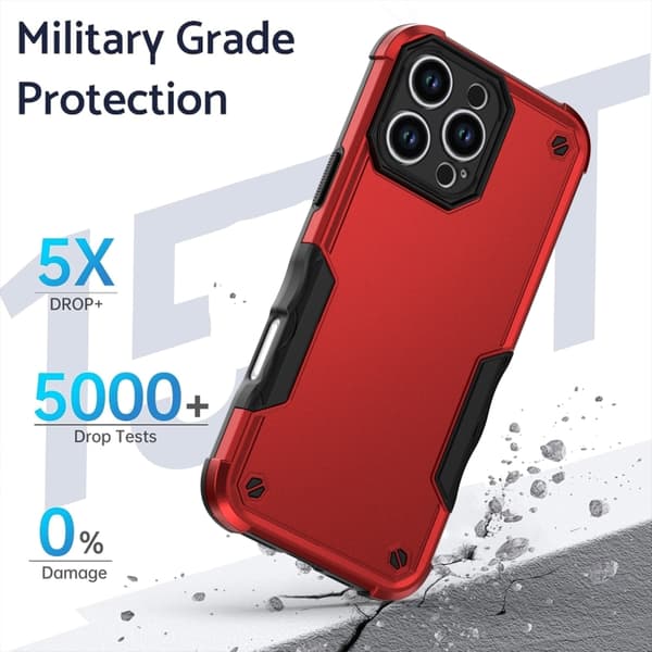 iPhone 16 Pro Max - Stöttålig och Halkfri Armor Skal Roséguld