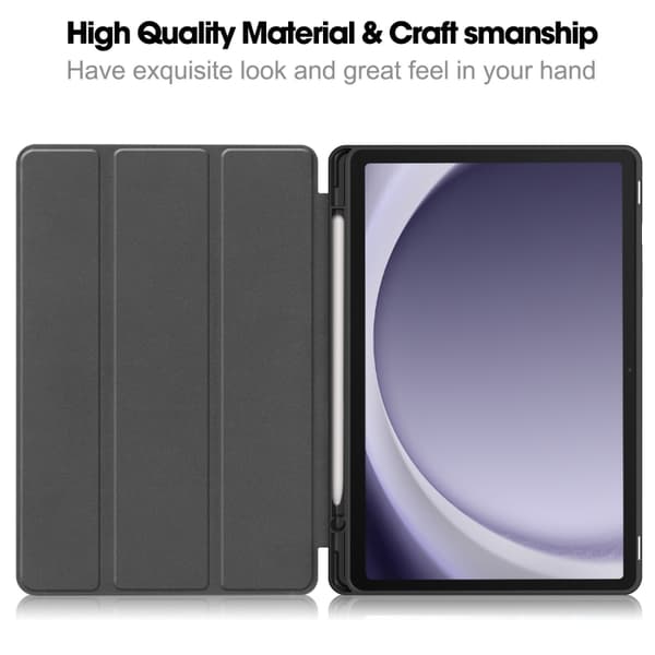 Samsung Galaxy Tab A9+ / A11+ 3-Fold TPU Smart Leather Case Röd