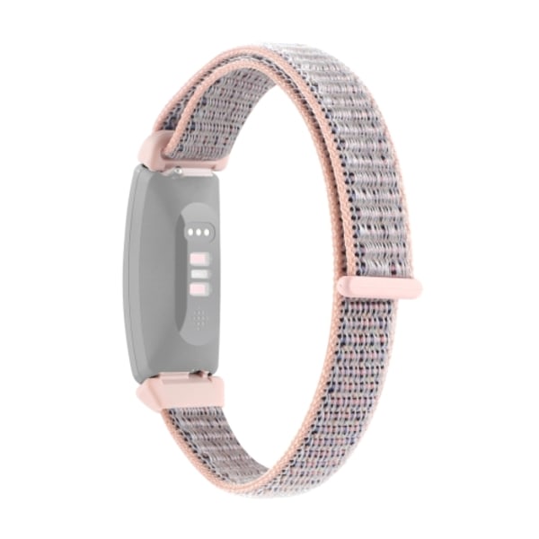 För Fitbit Inspire 2 Nylon Loop Strap Watch Band Pink