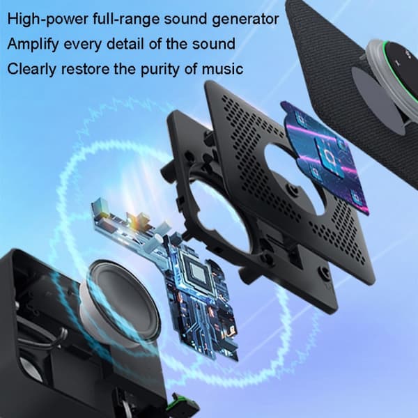 Lenovo Thinkplus MCP01 Intelligent Video Conference Omnidirectional Microphone Sound Portable Bluetooth Microphone Speaker(Svart)