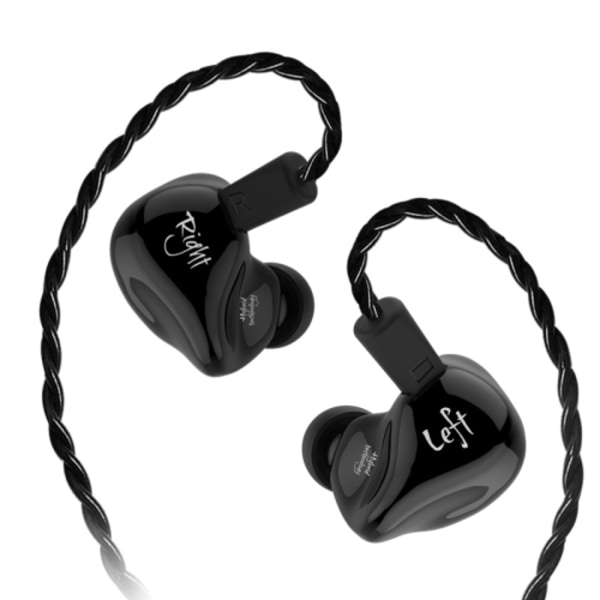 KZ ZS4 Ring Iron Hybrid Drive In-ear Trådbunden Hörlurar, Standardversion Svart