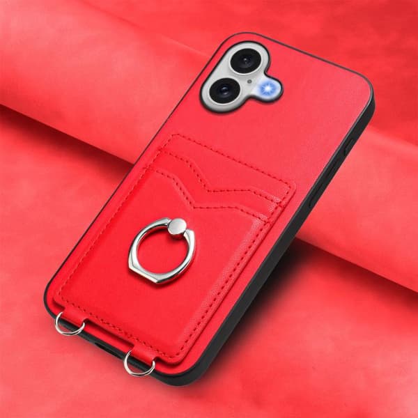 iPhone 17 Skal med R20 Ringkortshållare Röd
