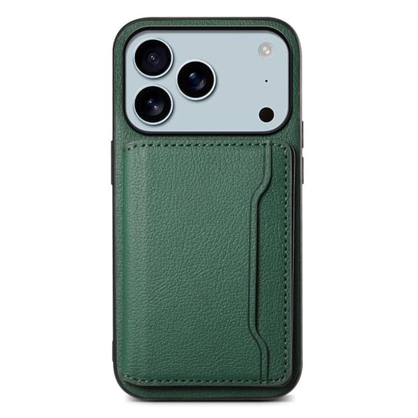 iPhone 17 Pro Skal med Kalvtextur Design och Fullt Skydd Grön