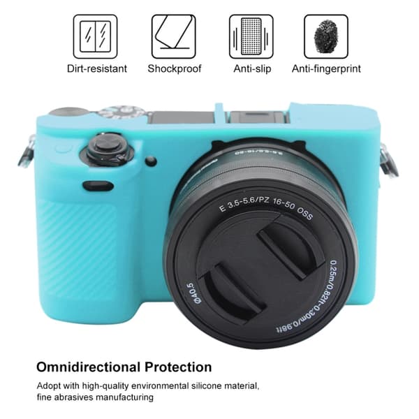 Mjukt silikonfodral för Sony ILCE-6300 / A6400 Blå
