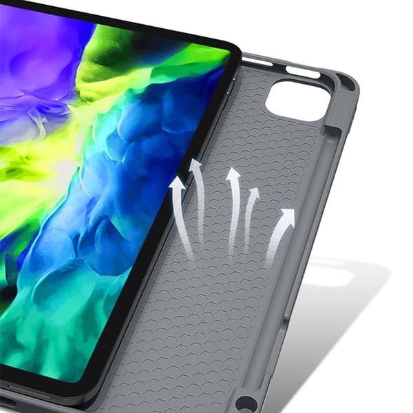 iPad Pro 12.9 2022/2021/2020 Skal - Mutural Multi-fold Smart Läderfodral Röd