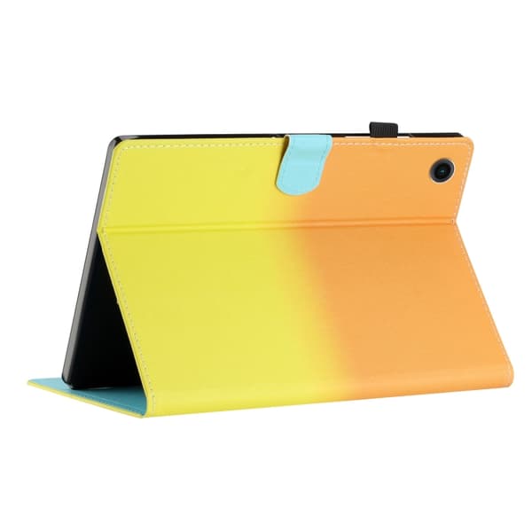 Samsung Galaxy Tab A8 2021 X205/X200 Gradient Läderfodral Orange Gul
