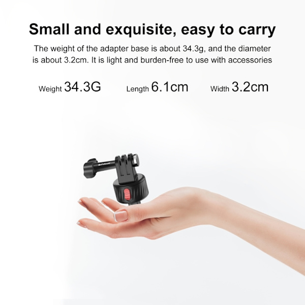 Magnetisk basadapter för actionkamera