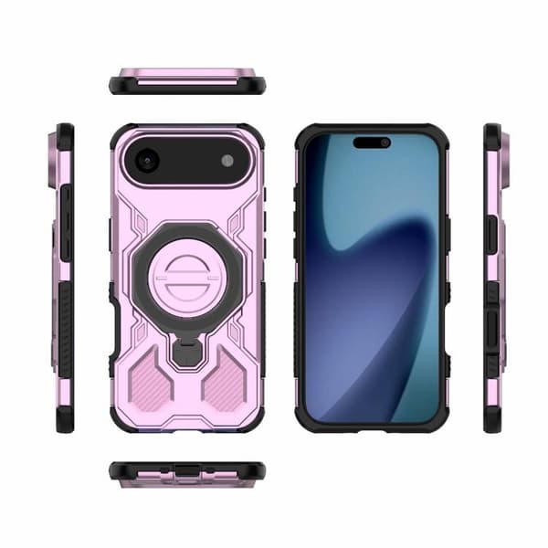 iPhone 17 Air Skal - Solid Färg med MagSafe Magnetisk TPU+PC Rosa