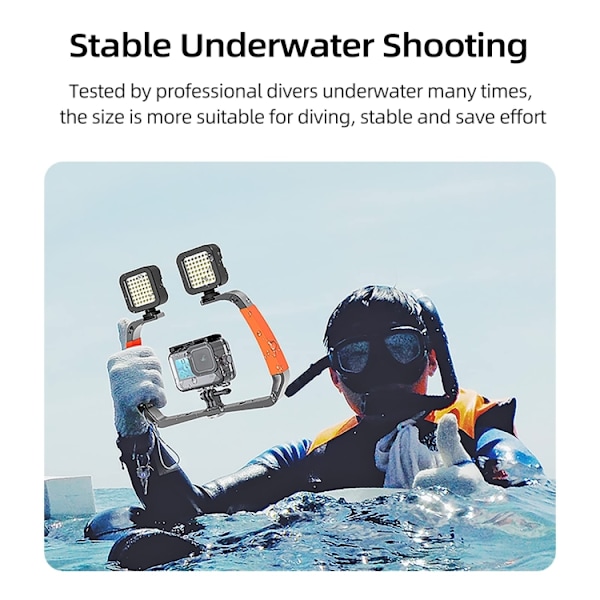 TELESIN Action Camera Handheld Grip Stabilizer Underwater Scuba Diving Mount