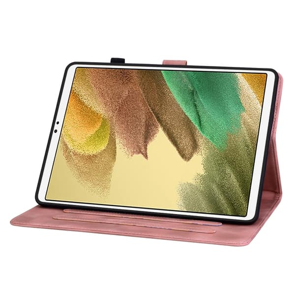 Samsung Galaxy Tab A7 Lite 8.7 Lily Prägad Läderfodral Rosa