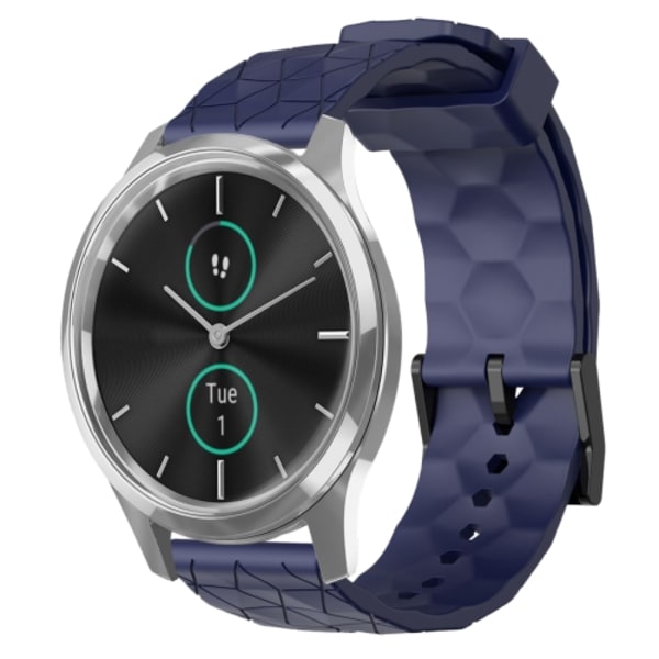 För Garminmove Luxe 20 mm fotbollsmönster i enfärgad watch Navy Blue