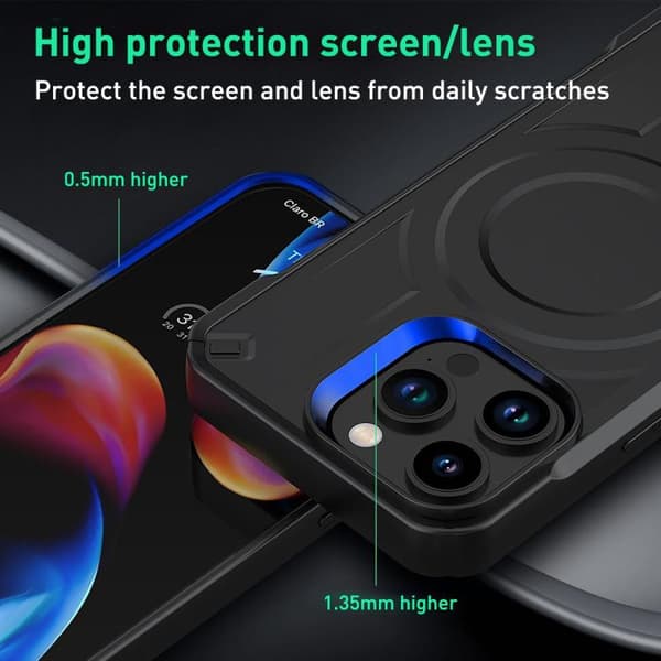 iPhone 16 Pro Breaker Velvet MagSafe Magnetisk TPU Skal Grå