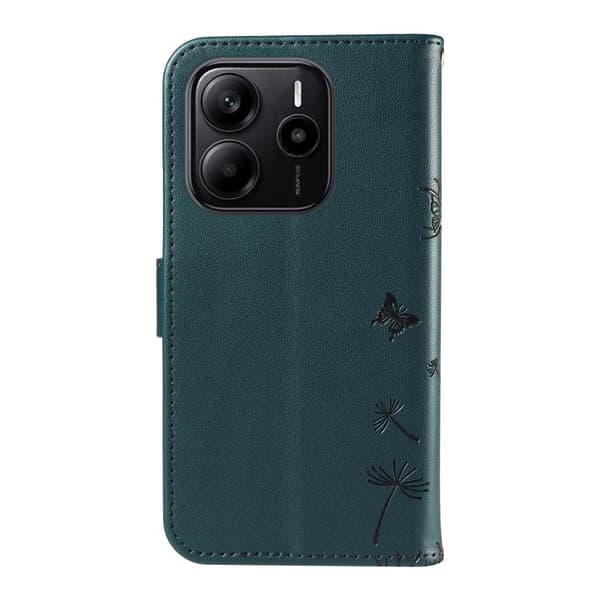 Redmi Note 14 4G - Flip Läderfodral med Dandelion Prägling, Blå